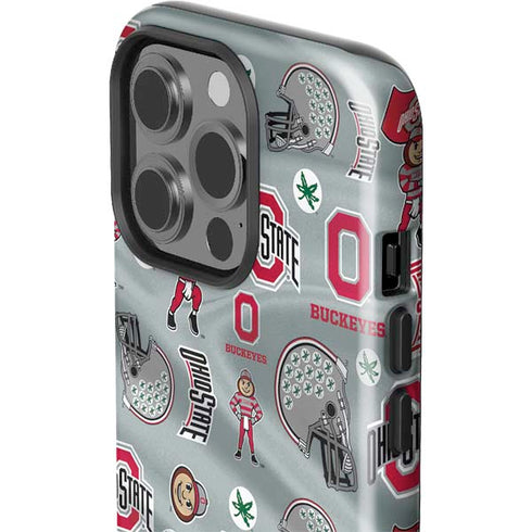 Ohio State University Pattern iPhone 15 Pro Impact Case